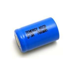  2/3A Size Rechargeable Battery 750mAh NiCd 1.2V Flat Top 