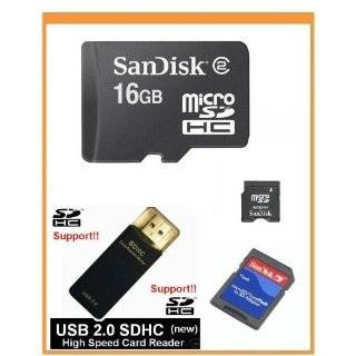 MicroSDHC Memory Card with Adapter (Bulk Package) + SanDisk MicroSDHC 