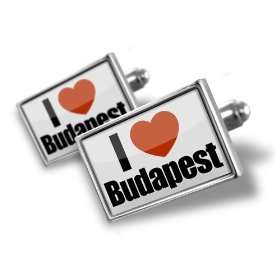  Cufflinks I Love Budapest region Hungary, Europe   Hand 