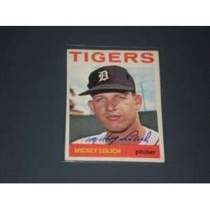  Mickey Lolich Rookie Signed 1964 Topps Card #128 JSA 
