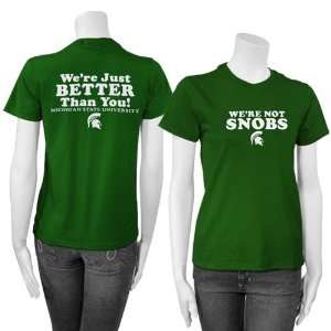 Michigan State Spartans Green Ladies Snob T shirt  Sports 