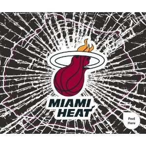 Miami Heat Shattered Auto Decal (12 x 10  inch)