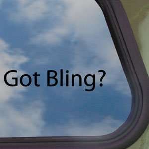 Got Bling? Black Decal Gold Diamonds Ice Window Sticker  