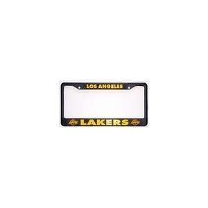  LA Lakers Official Black Metal License Plate Frame (SET of 