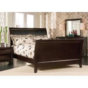  The Simple Stores Mesa Contemporary Sleigh Bed with Vinyl 