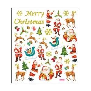  Tattoo King Multi Colored Stickers Glitter Merry Christmas 
