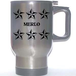  Personal Name Gift   MERLO Stainless Steel Mug (black 