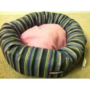  Eco friendly Doggie Donut Fleece ~Striped Pet Bed 