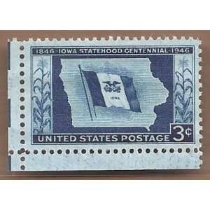  Stamps US Iowa Statehood Centenary Flag and Map Sc 942 