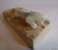 New Exotic Natural Carved Marble Stone Gecko Lizard  