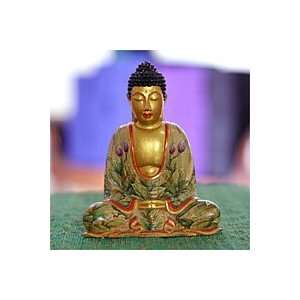  NOVICA Wood statuette, Buddha of Paradise