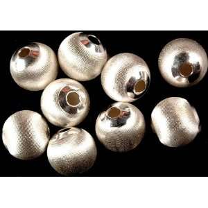 Sterling Frosted Incised Beads (Price Per Piece)   Sterling Silver