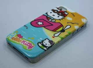 Hello Kitty CUTE iPhone 4 4S Case ORANGE Plane Hard Back +FREE SCREEN 