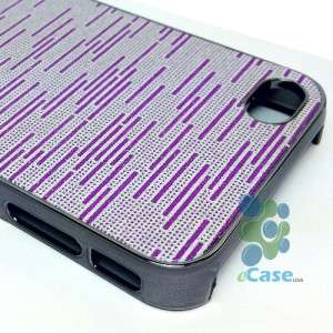   Glittery Sparkly Bling Stripe Chrome Plated Hard Snap Case iPhone 4 4S
