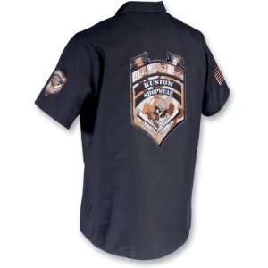 Throttle Threads Infantry Shop Shirt, Black, Size Md 