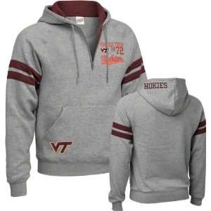  Virginia Tech Hokies Oxford Frat Hooded Sweatshirt Sports 