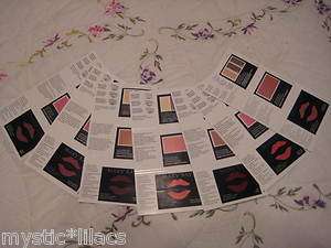   of 7 DIFFERENT * MARY KAY * MINERAL * Color cards  35 samples  