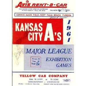   City As Autographed 1961 Scorecard Aaron, Mathews, Maye JSA #B53481