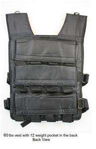 60LB weight vest   iron ore weighted vest w/ 24 bags  