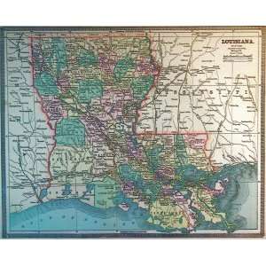  Peoples map of Louisiana (1886)
