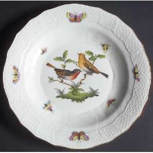 Herend Rothschild Bird (Ro) Dessert/Pie Plate, Fine China Dinnerware 