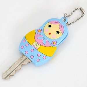  cute blue matryoshka key cover charm Toys & Games