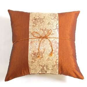 EXP Intricately Handmade Rust Brown Cushion Cover / Pillow 