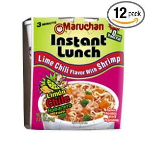 Maruchan Instant Lunch, Lime Shrimp, 2.25 Ounce Packages (Pack of 12 