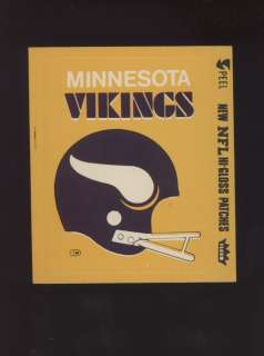 B05334 1977 Fleer Team Action Stickers #29 Minnesota Vikings Helmet 