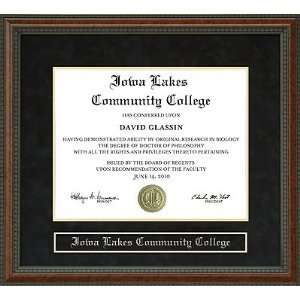  Iowa Lakes Community College (ILCC) Diploma Frame Sports 