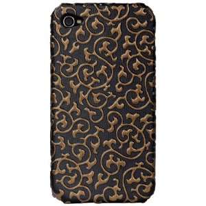  Case Mate Ivy Hard Case w/ Fabric for iPhone 4   Black 