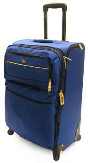 Lucas Tuscany 24 Expandable Spinner Luggage Blue NWT  
