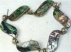 VINTAGE MEXICAN STERLING SILVER ABALONE BRACELET R LUCO