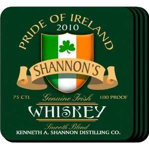  Wedding Favors Irish Whiskey Personalized Coaster Set 