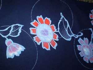 Japanese kimono fabric cotton yukata indigo sunflower  