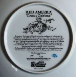 1988 Lowell Davis Plate ~ Country Christmas ~ R.F.D. America ~ LE 
