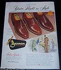 Vtg 1951 Color PRINT AD.Jarman Shoes,Men.Wing Tip.Blucher.Straight Tip 