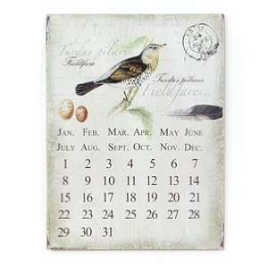  Bird Perpetual Metal Calendar