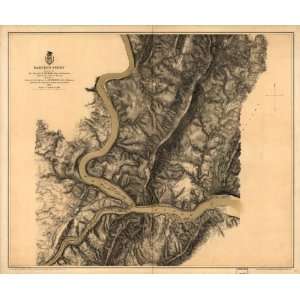  1867 Map Harpers Ferry fortifications & roads railroads 