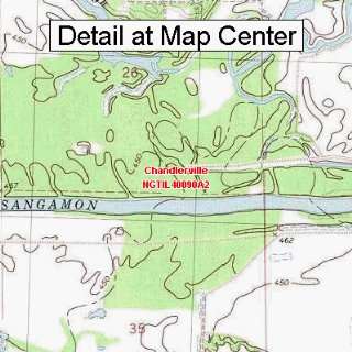  USGS Topographic Quadrangle Map   Chandlerville, Illinois 