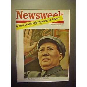 Mao Tse tung January 11, 1954 Newsweek Magazine Professionally Matted 