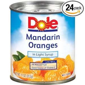 Dole Mandarin Oranges, 11 Ounce (Pack of 24)  Grocery 