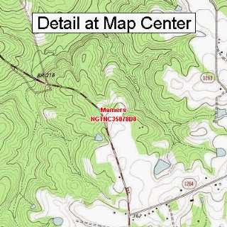  USGS Topographic Quadrangle Map   Mamers, North Carolina 