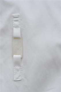 LOEWE White Cotton+Leather Trench Coat Jacket M 42*NEW*  
