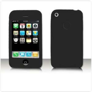  Solid Black Apple iPhone Silicone Skin Soft Rubber 