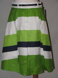 NWT Kate Spade Lillith Skirt Cotton Silk Green Dress 6  