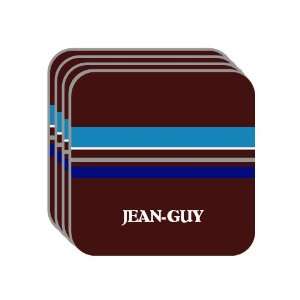 Personal Name Gift   JEAN GUY Set of 4 Mini Mousepad Coasters (blue 