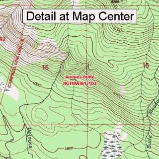 USGS Topographic Quadrangle Map   Jennies Butte, Washington (Folded 