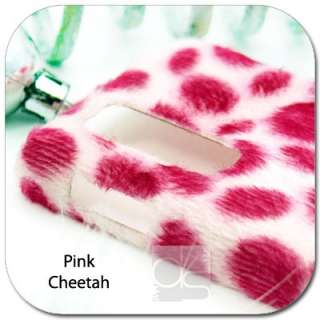 Pink Cheetah Velvet Felt Hard Back Skin Case Cover  Kindle Fire 