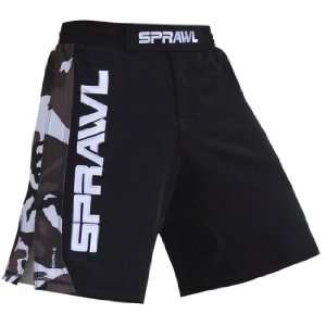  Sprawl Fusion Stretch Shorts Black/Urban Camo/White Size 